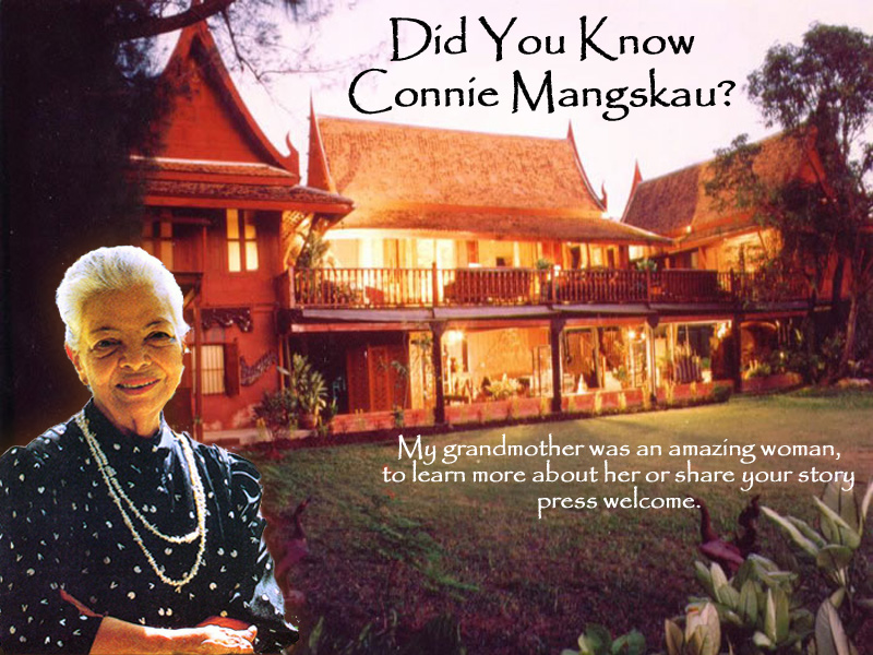 Connie mangskau at her home in Bangkok Thailand, an historic building moved from Ayuddhya
